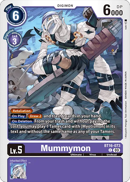 Mummymon &mdash; Digimon Card Game card