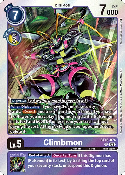 Climbmon &mdash; Digimon Card Game card