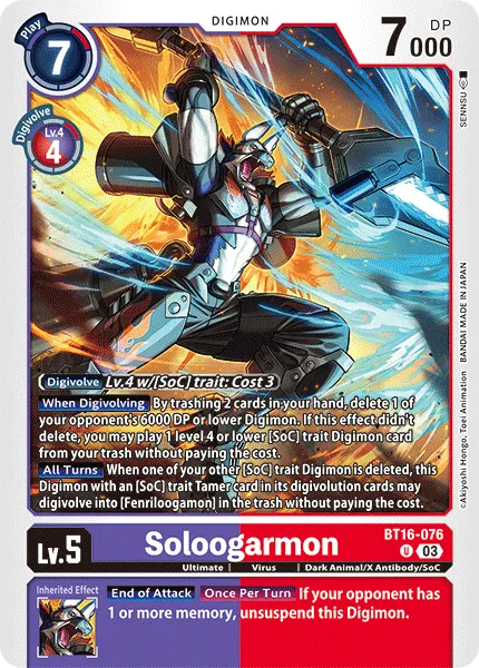 Soloogarmon &mdash; Digimon Card Game card