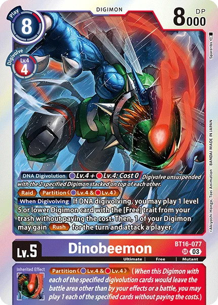Dinobeemon &mdash; Digimon Card Game card