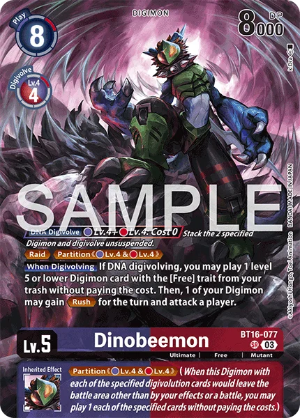 Dinobeemon &mdash; Digimon Card Game card