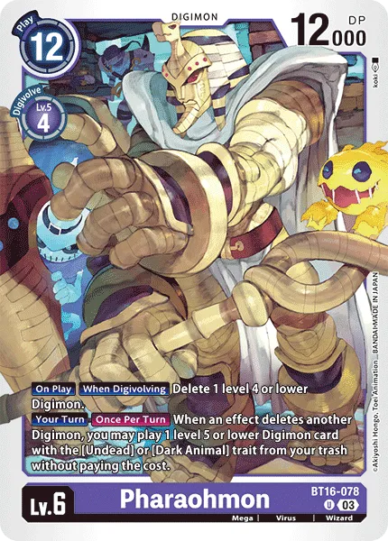 Pharaohmon &mdash; Digimon Card Game card