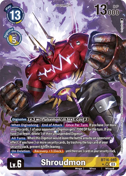 Shroudmon &mdash; Digimon Card Game card