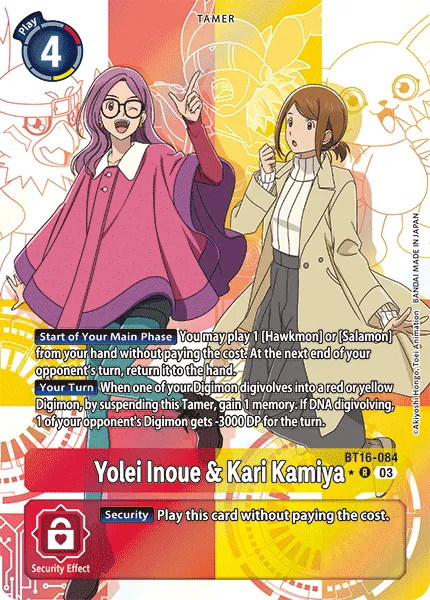 Yolei Inoue & Kari Kamiya &mdash; Digimon Card Game card