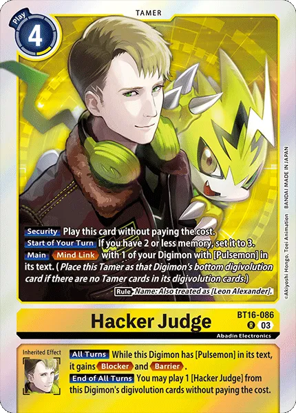 Hacker Judge &mdash; Digimon Card Game card