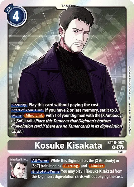 Kosuke Kisakata &mdash; Digimon Card Game card