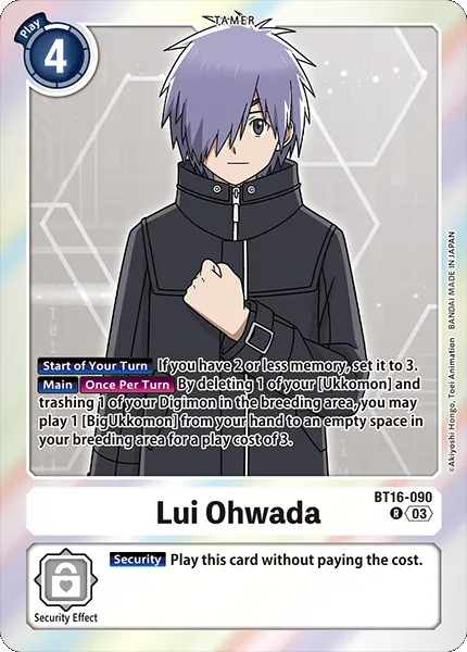 Lui Ohwada &mdash; Digimon Card Game card