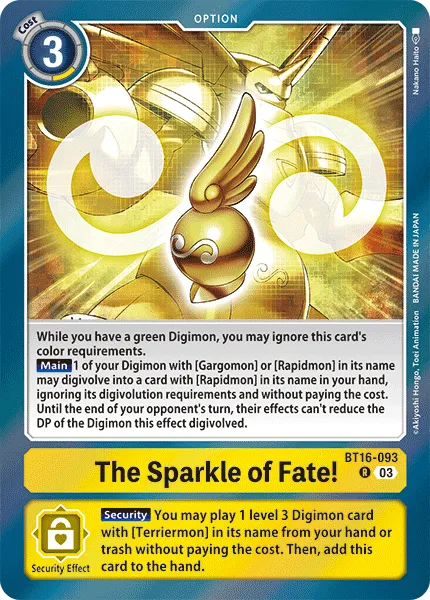 The Sparkle of Fate! &mdash; Digimon Card Game card