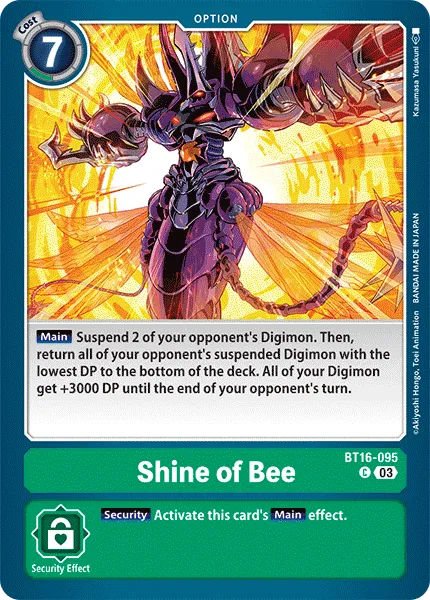 Shine of Bee &mdash; Digimon Card Game card