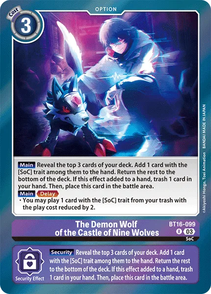 The Demon Wolf of the Castle of Nine Wolves &mdash; Digimon Card Game card