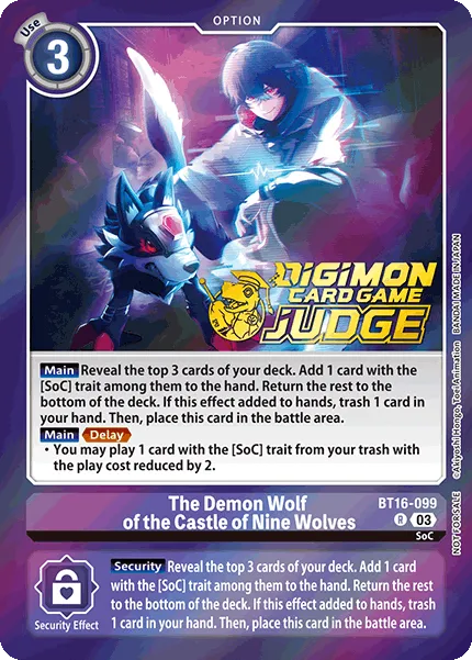 The Demon Wolf of the Castle of Nine Wolves &mdash; Digimon Card Game card