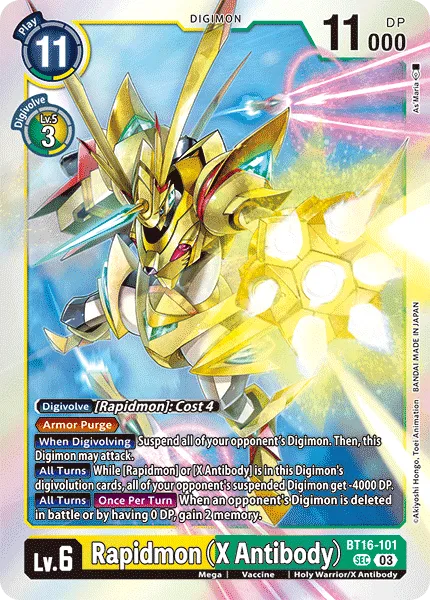 Rapidmon (X Antibody) &mdash; Digimon Card Game card