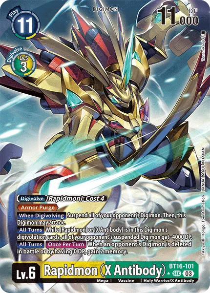 Rapidmon (X Antibody) &mdash; Digimon Card Game card