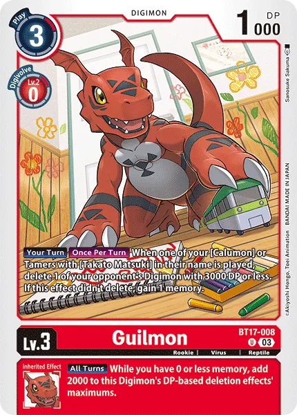 Guilmon &mdash; Digimon Card Game card