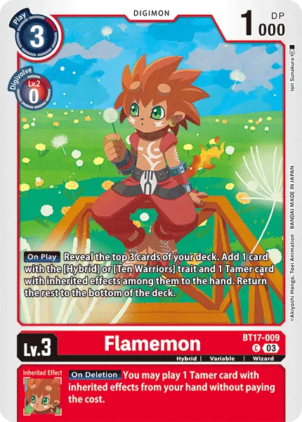 Flamemon &mdash; Digimon Card Game card