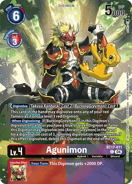 Agunimon &mdash; Digimon Card Game card