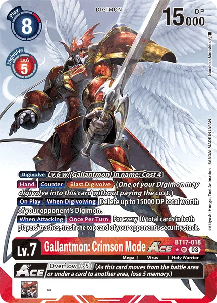 Gallantmon: Crimson Mode ACE &mdash; Digimon Card Game card