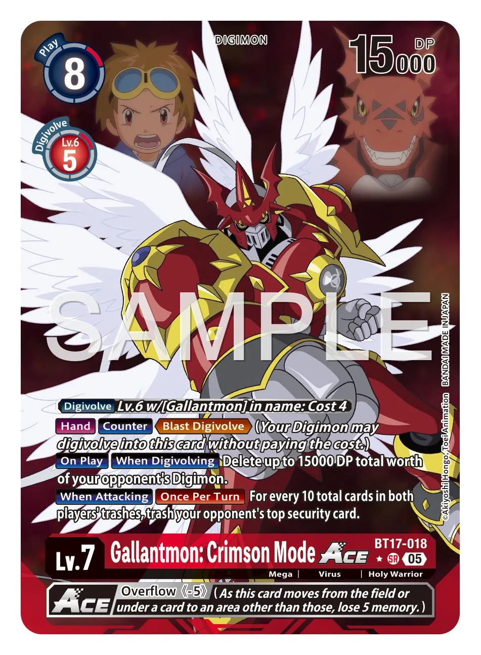 Gallantmon: Crimson Mode ACE &mdash; Digimon Card Game card