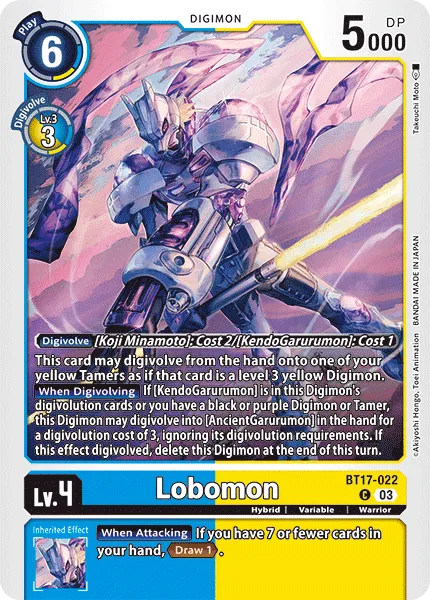 Lobomon &mdash; Digimon Card Game card