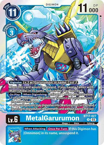 MetalGarurumon &mdash; Digimon Card Game card
