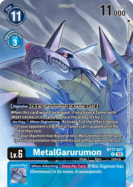 MetalGarurumon &mdash; Digimon Card Game card
