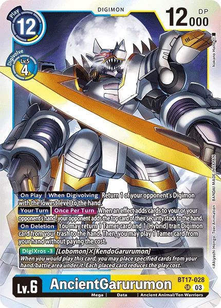 AncientGarurumon &mdash; Digimon Card Game card