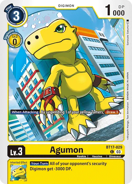 Agumon &mdash; Digimon Card Game card