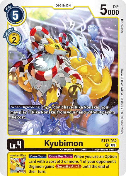 Kyubimon &mdash; Digimon Card Game card