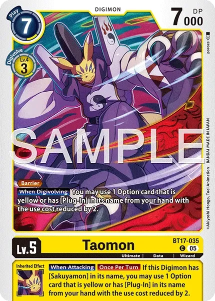 Taomon &mdash; Digimon Card Game card
