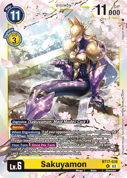 Sakuyamon &mdash; Digimon Card Game card