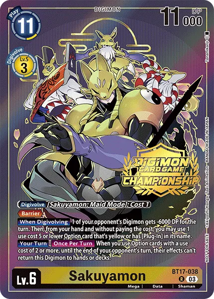 Sakuyamon &mdash; Digimon Card Game card