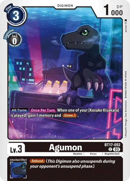 Agumon &mdash; Digimon Card Game card