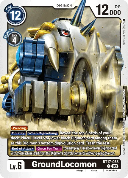 GroundLocomon &mdash; Digimon Card Game card