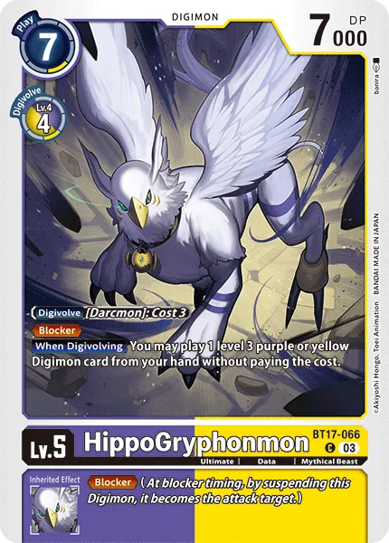 HippoGryphonmon &mdash; Digimon Card Game card