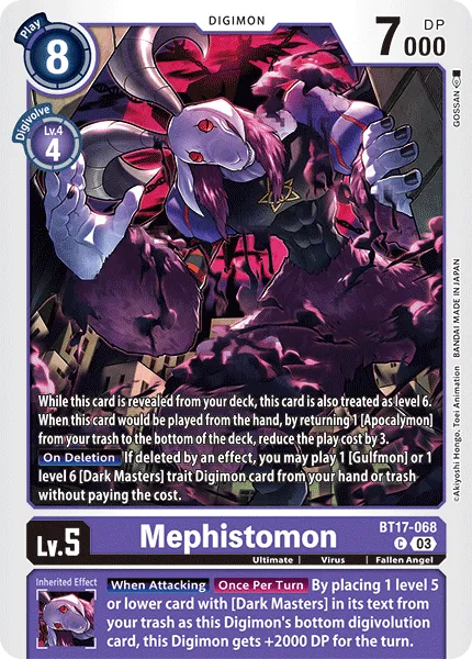 Mephistomon &mdash; Digimon Card Game card