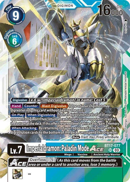 Imperialdramon: Paladin Mode ACE &mdash; Digimon Card Game card