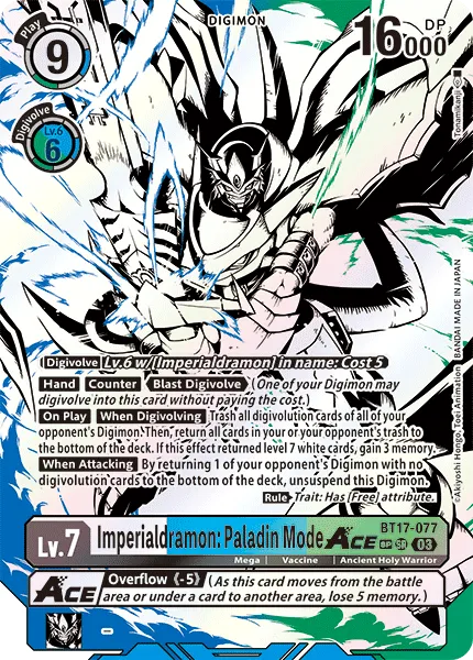 Imperialdramon: Paladin Mode ACE &mdash; Digimon Card Game card