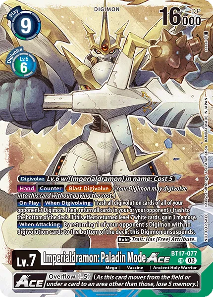 Imperialdramon: Paladin Mode ACE &mdash; Digimon Card Game card