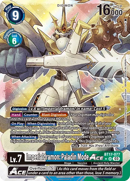 Imperialdramon: Paladin Mode ACE &mdash; Digimon Card Game card