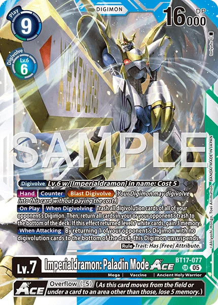 Imperialdramon: Paladin Mode ACE &mdash; Digimon Card Game card
