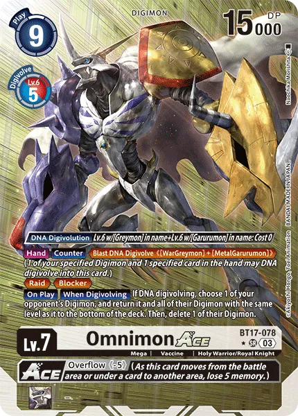 Omnimon ACE &mdash; Digimon Card Game card