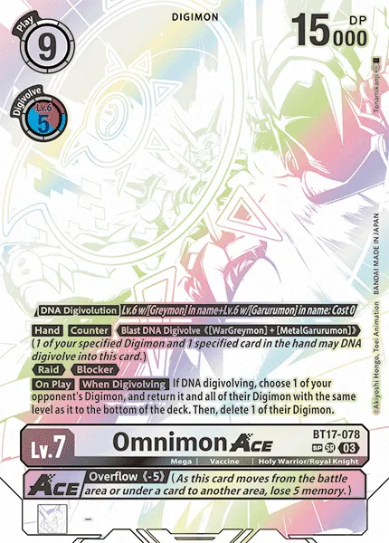 Omnimon ACE &mdash; Digimon Card Game card