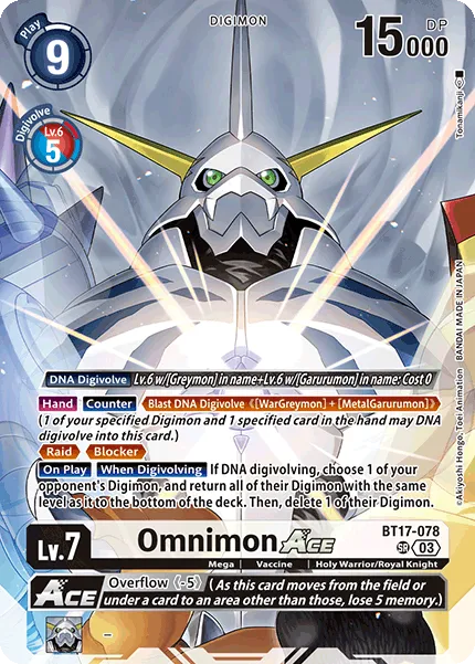 Omnimon ACE &mdash; Digimon Card Game card