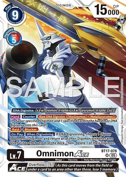 Omnimon ACE &mdash; Digimon Card Game card