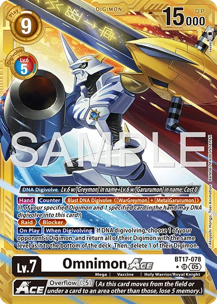 Omnimon ACE &mdash; Digimon Card Game card