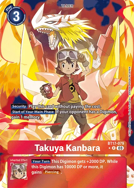 Takuya Kanbara &mdash; Digimon Card Game card