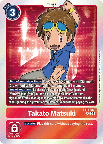 Takato Matsuki &mdash; Digimon Card Game card