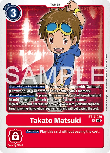 Takato Matsuki &mdash; Digimon Card Game card