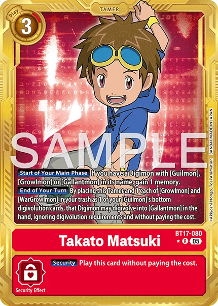 Takato Matsuki &mdash; Digimon Card Game card