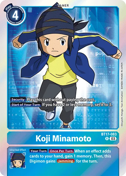 Koji Minamoto &mdash; Digimon Card Game card
